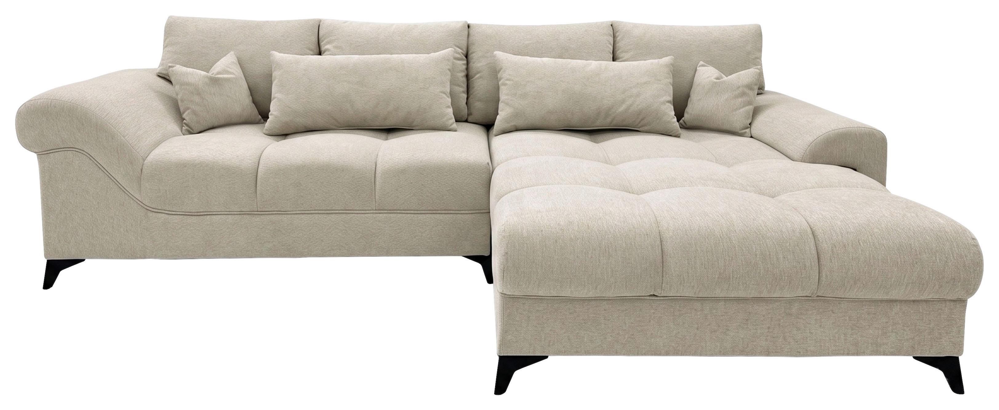 Rohová sedačka NOAH, obojstranná, béžová - čierna/béžová, Modern, kompozitné drevo/textil (295/195cm) - Mömax