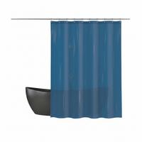 Duschvorhang Romana antibakteriell, ca. 180x180 cm - Dunkelblau, Basics, Kunststoff (180/180cm) - MSV