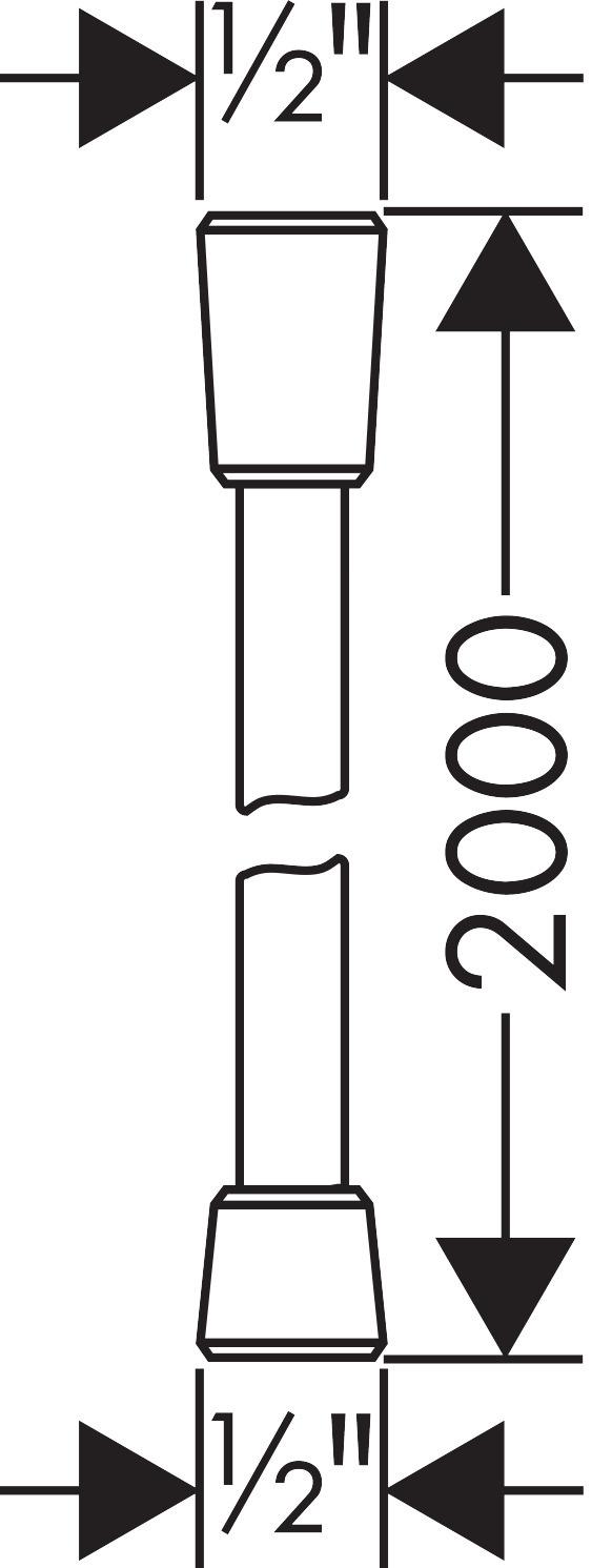 Brauseschlauch Hg Isiflex L: 200 Cm Chromfarben - Basics, Kunststoff/Metall (200cm) - Hansgrohe