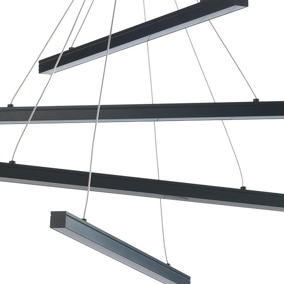 Led-hängeleuchte 4940/s - Schwarz, Design, Metall (50/95cm)