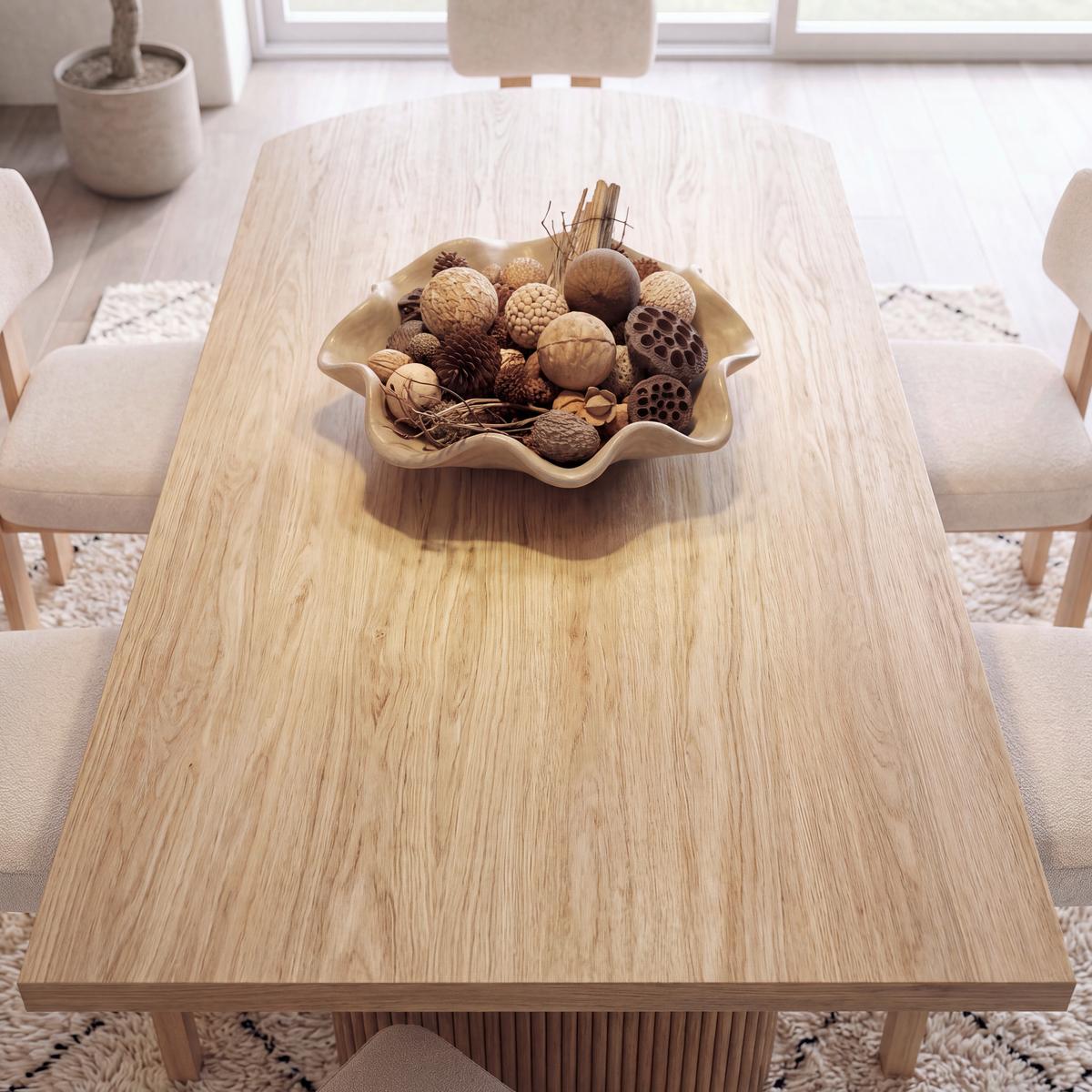 Jedálenský stôl LIAN 180 - farba jaseňa, Modern, drevo/kompozitné drevo (180/90/76cm) - Bessagi Home