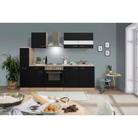 Küchenblock Merle Küchenblock 240 Cm - Eichefarben/Schwarz, Basics, Holzwerkstoff (240cm) - Respekta