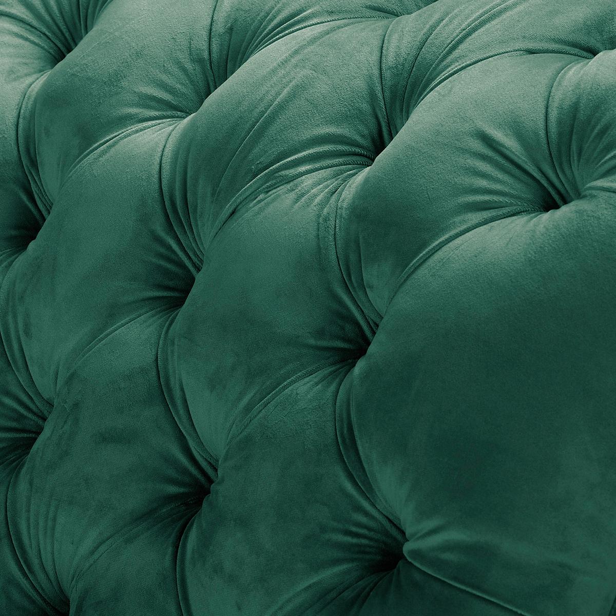 Récamiere Pako Grün B: 185cm - Braun/Grün, Design, Textil (185/93/75cm) - Livetastic