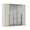 Drehtürenschrank Paola Grau/Champagner B: 251 cm - Champagner/Grau, Trend, Glas/Holzwerkstoff (251/223/61cm) - Rauch Möbel