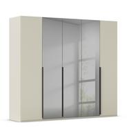 Drehtürenschrank Paola Grau/Champagner B: 251 cm - Champagner/Grau, Trend, Glas/Holzwerkstoff (251/223/61cm) - Rauch Möbel