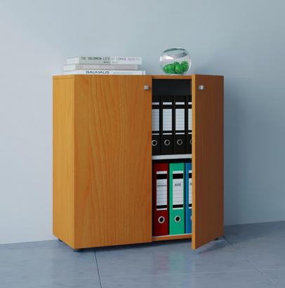 Aktenregal mit zwei Drehtüren Aktenschrank VANDOL Mini