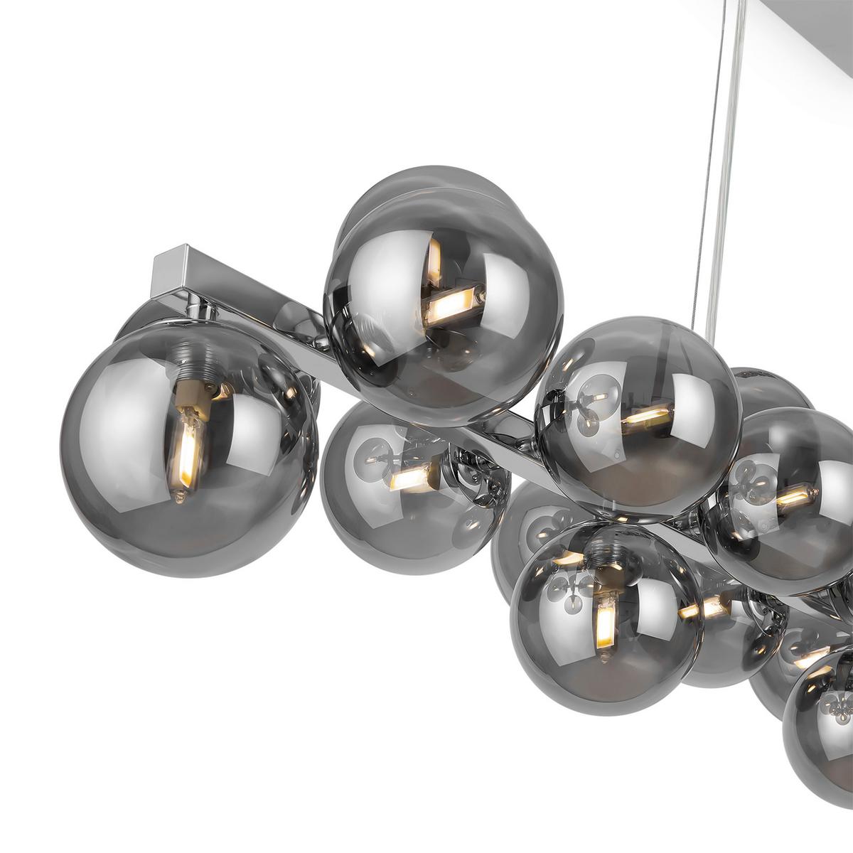 Pendelleuchte Dallas - Chromfarben, Trend, Glas/Metall (23,8/22,8/123,5cm) - MAYTONI