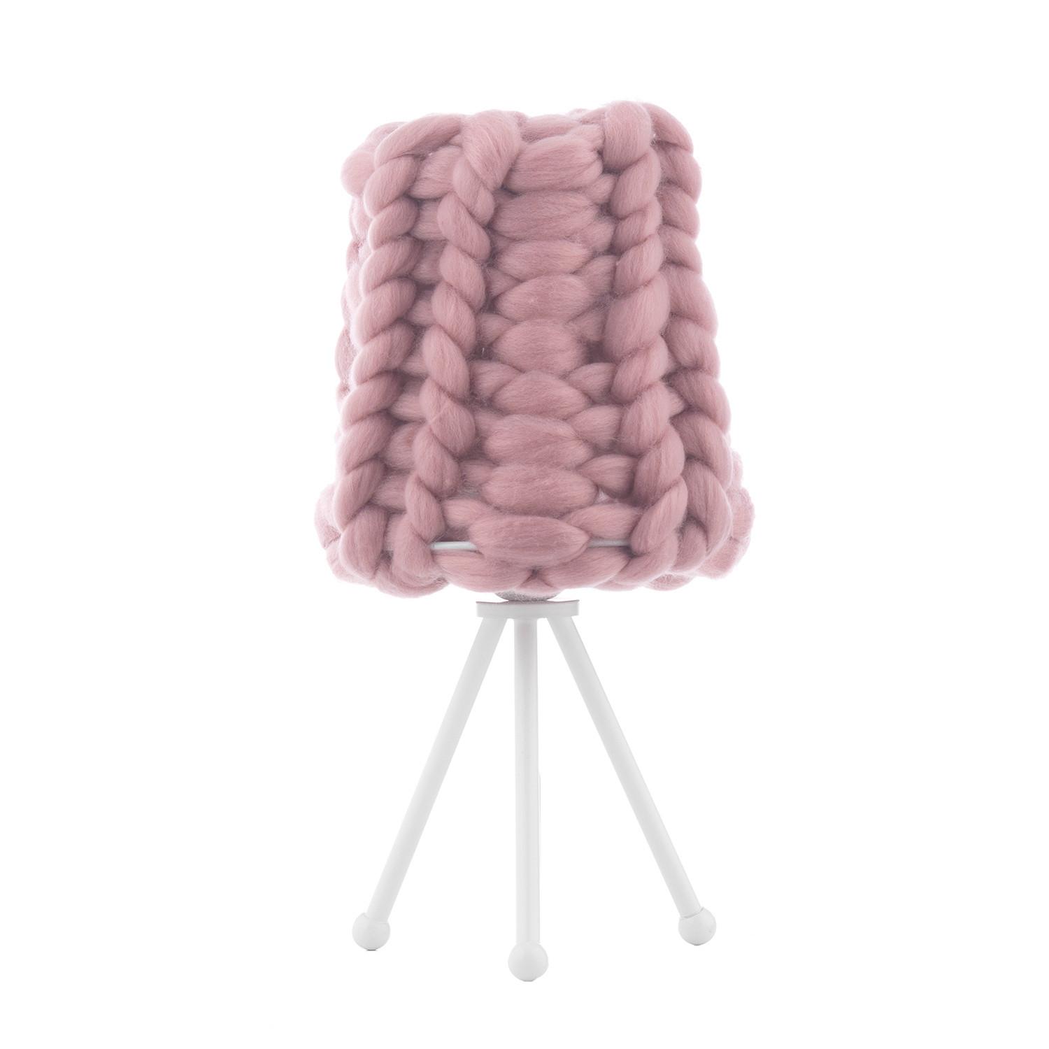 Kindertischleuchte 4938/Lr - Pink/Weiß, Trend, Textil/Metall (16/34cm)