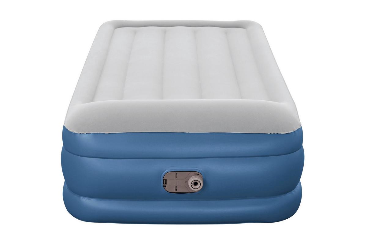 Luftbett Kerstin 191x97x46 cm Bis 300kg, inkl. Pumpe - Blau/Dunkelgrau, KONVENTIONELL, Kunststoff/Metall (191/97/46cm) - Bestway