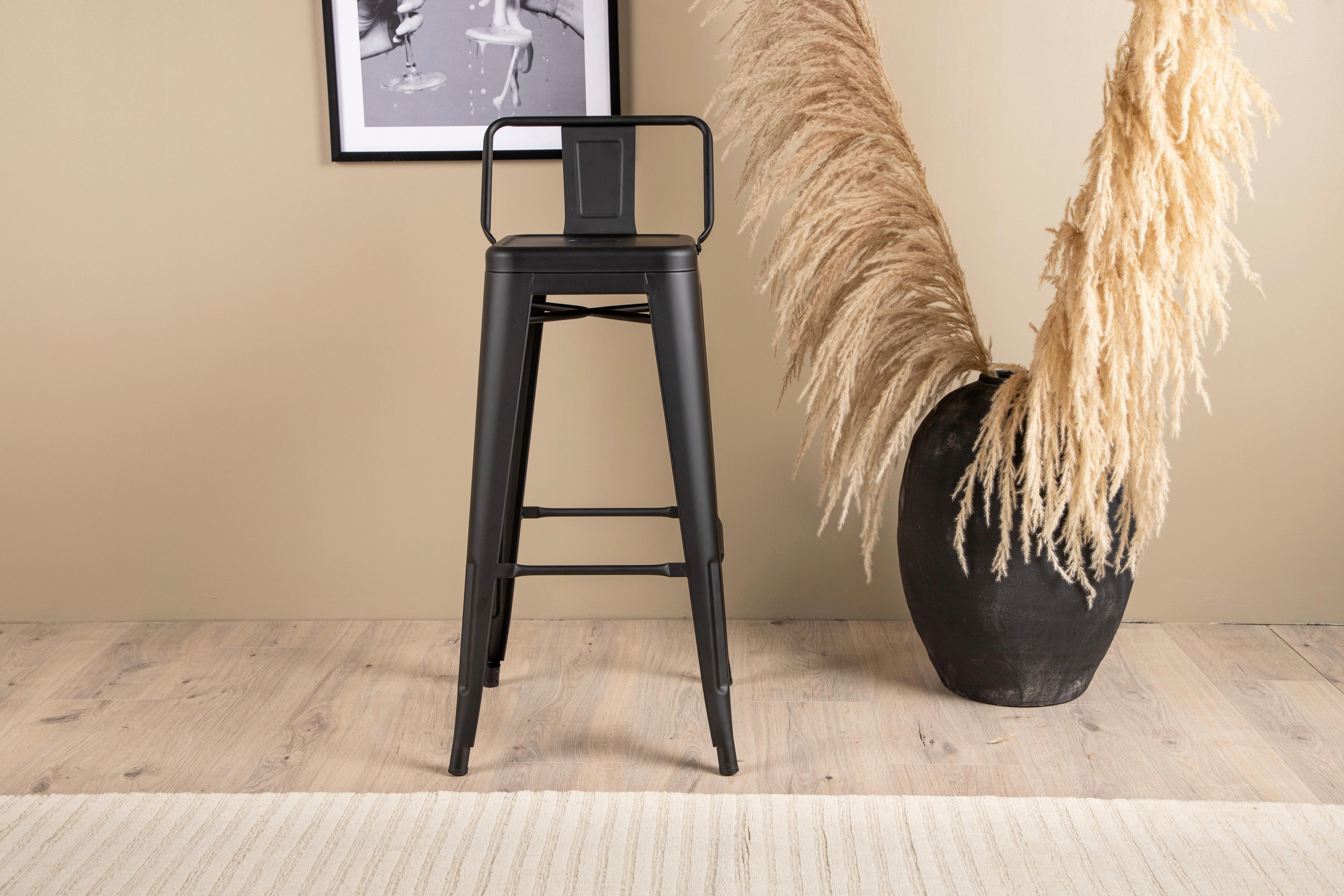 Barhocker-Set Tempe - Schwarz, Design, Metall (43/94/43cm) - Livetastic