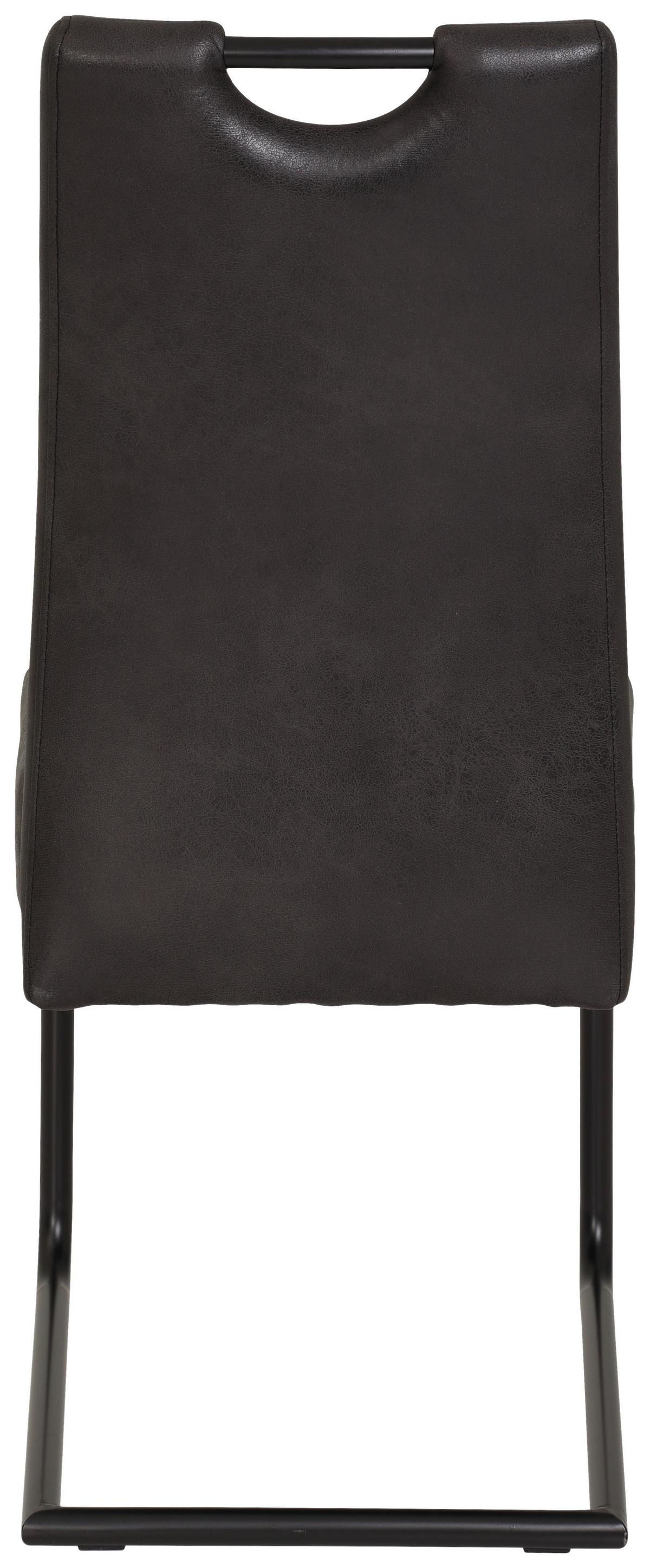 Schwingstuhl Betty Vintage Anthrazit Gepolstert - Anthrazit/Schwarz, KONVENTIONELL, Textil/Metall (43/99/60cm)