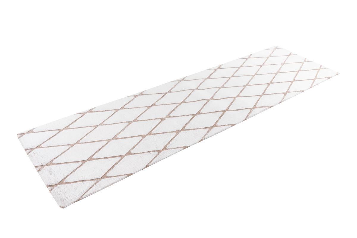 Teppich Läufer Weiß/Beige Vivica 80x250 cm - Beige/Weiß, Design, Textil (80/250cm) - Kayoom