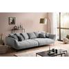 Bigsofa Triton Hellgrau B: 311 Cm - Hellgrau/Schwarz, Design, Textil (311/95/130cm) - Livetastic