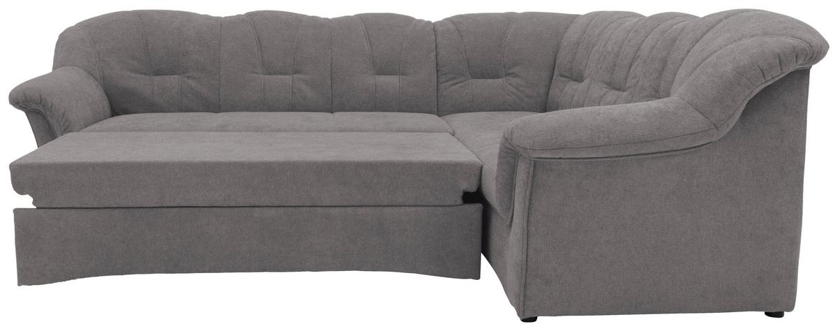 Ecksofa Mit Schlaffunktion Papenburg Dunkelgrau - Dunkelgrau/Schwarz, KONVENTIONELL, Textil (243/192cm) - MID.YOU