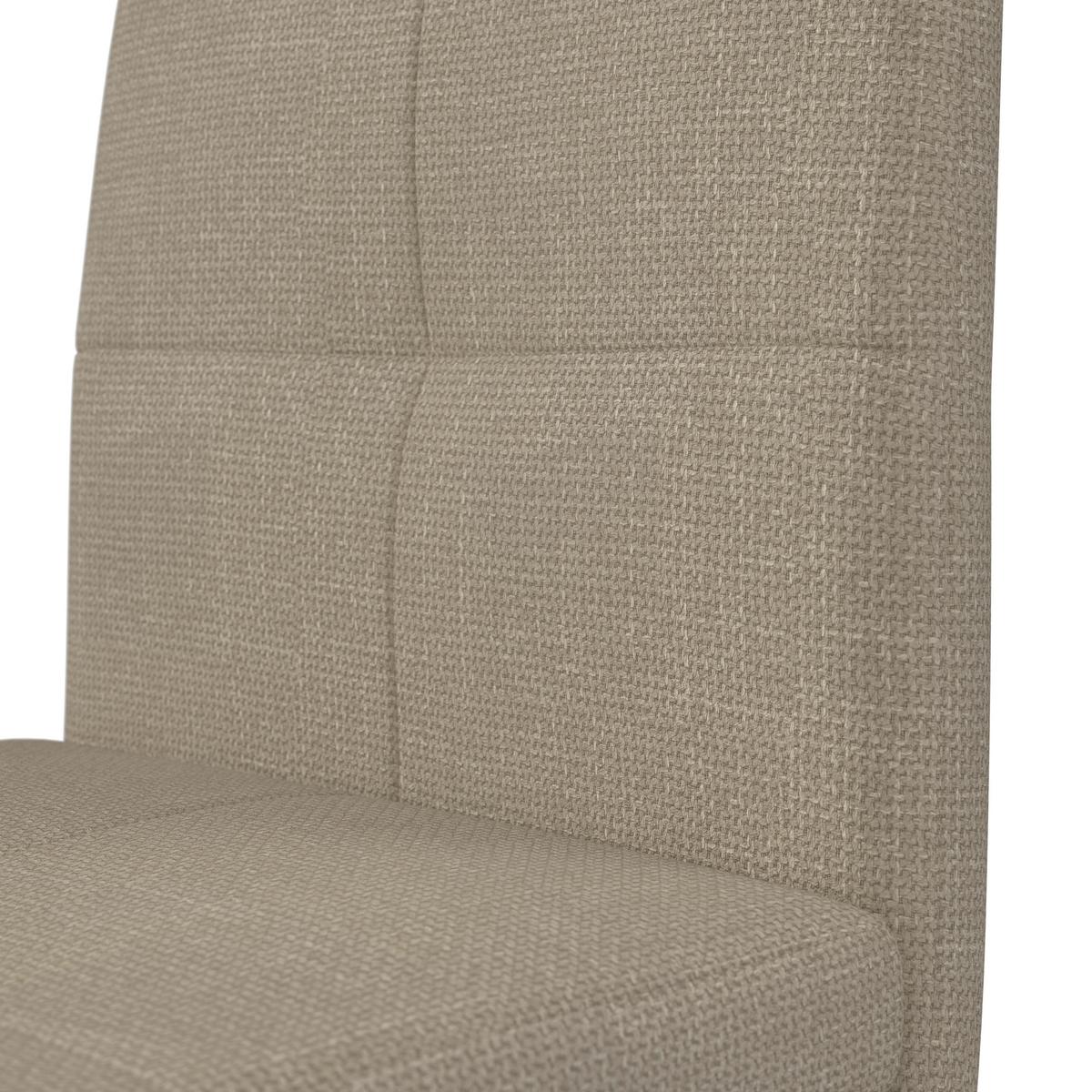 HOUPACÍ ŽIDLE LUCIE - krémová/barvy niklu, Moderní, kov/textil (43/99/60cm) - Bessagi Home