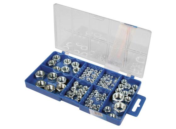 Mutternset 150-teilig - Zinkfarben, KONVENTIONELL, Metall (0,44kg) Mutternset 150-teilig - Zinkfarben, KONVENTIONELL, Metall (0,44kg)