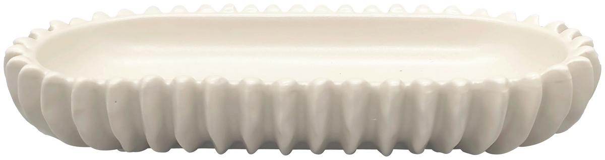 Dekoračná miska FELINE - biela, Konventionell, keramika (26,5/4,5cm) - Mömax