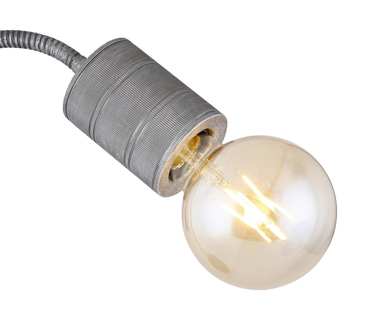 Tischleuchte 54036-1t - Silberfarben, Basics, Metall (26/14/59cm) - Globo