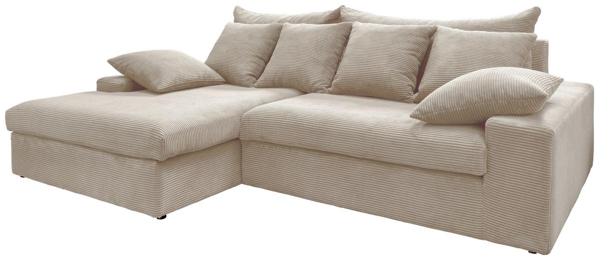 Ecksofa Avellino Beige S: 200/278 Cm - Beige/Schwarz, MODERN, Textil (200/278cm) - Livetastic