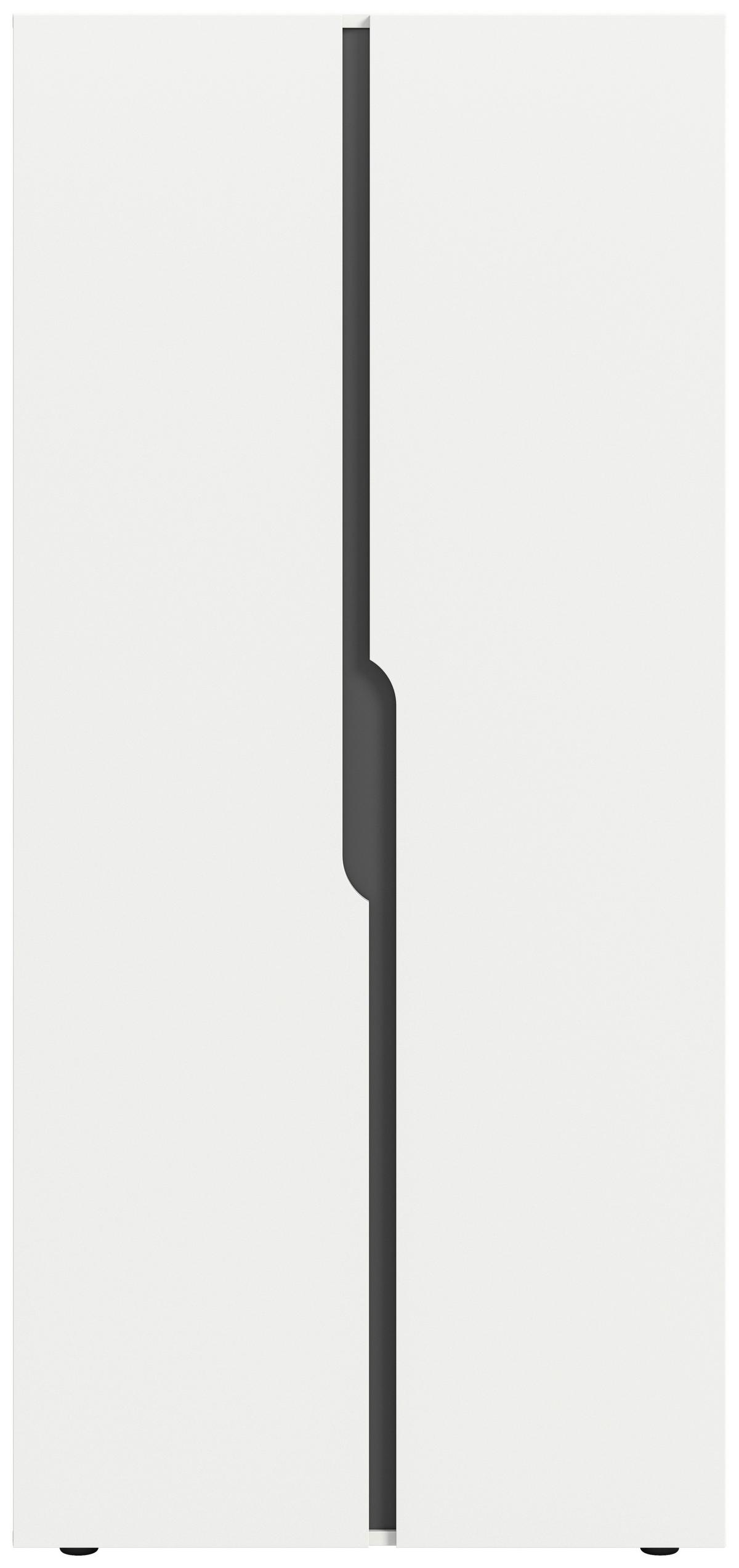 DREHTÜRENSCHRANK Anga Weiß B: 80cm - Weiß, MODERN, Holzwerkstoff (80/180/51cm) - MID.YOU