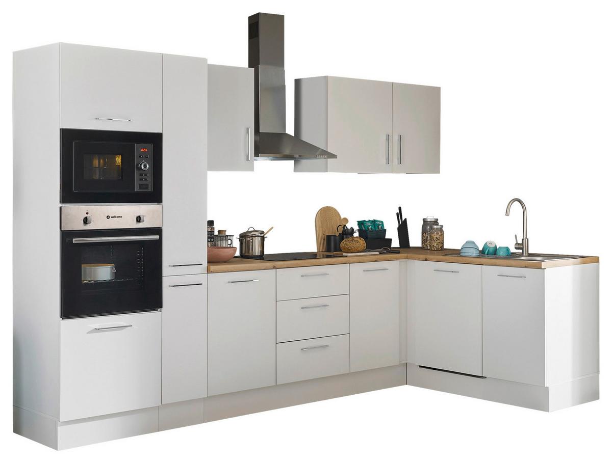 Eckküche Turin Weiß/Eiche Dekor 310x175 cm - Weiß/Eiche Artisan, Basics, Holzwerkstoff (310/175cm) - MID.YOU