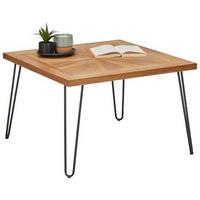 Konferenční stolek NOEL - černá/přírodní barvy, Romantický / Rustikální, kov/dřevo (70/45/70cm) - Zandiara