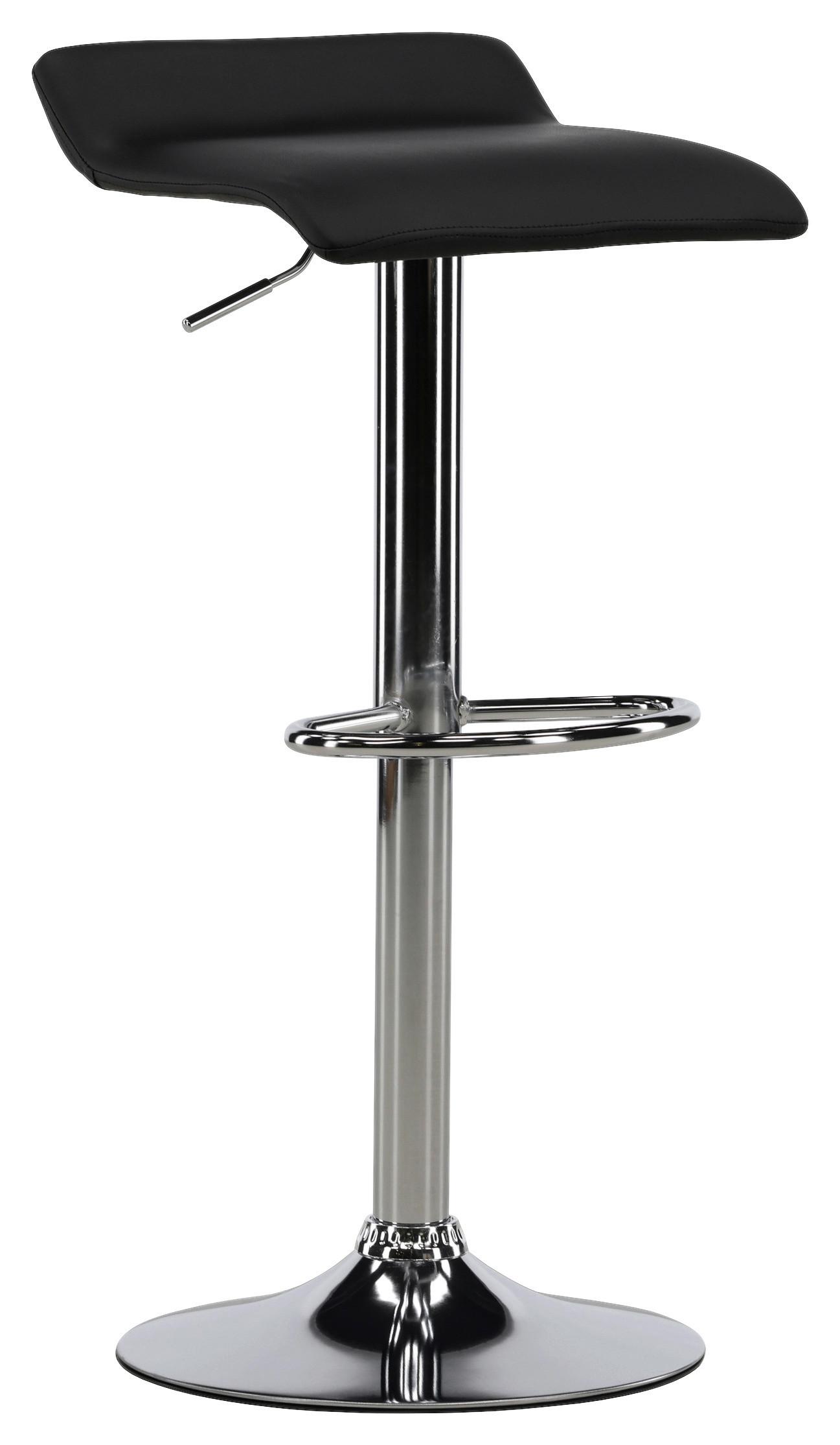 Barhocker-Set Jonna - Silberfarben/Schwarz, Design, Textil/Metall (38/84/38cm) - Livetastic