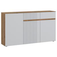 Široká komoda Manilla, š: 150cm - barvy dubu/černá, Konvenční, kompozitní dřevo/plast (150/88,3/40cm)