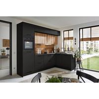 Eckküche Pn210/Pn100 - Eichefarben/Schwarz, Basics, Holzwerkstoff (275/165cm) - Pino