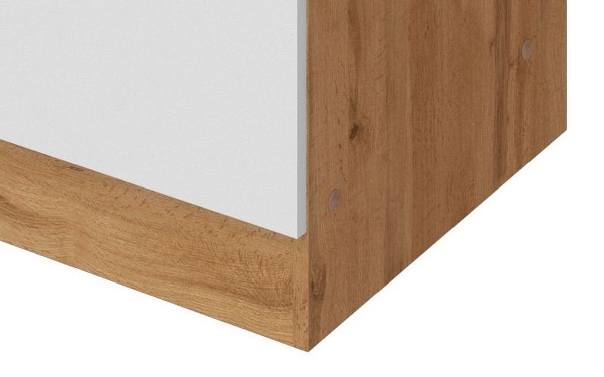 Küchenunterschrank B: 50 Cm Weiß/eiche Dekor Mit Lade - Eiche Wotan/Weiß, MODERN, Holzwerkstoff (50/85/60cm) - Held