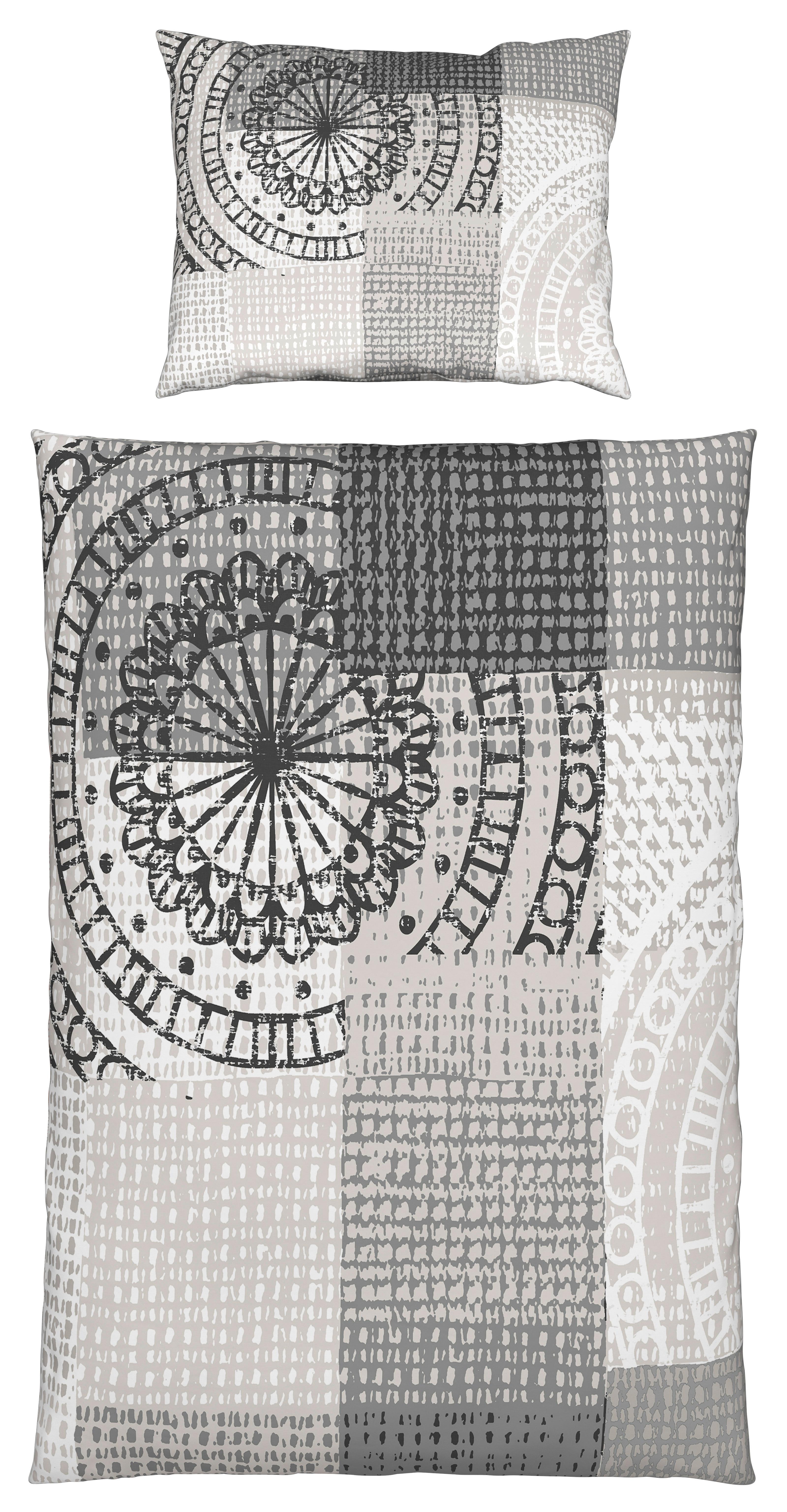 Bettwäsche Elma - Grau, MODERN, Textil - Luca Bessoni
