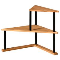 Küchenregal Schwarz, Hellbraun B: 52 cm - Hellbraun/Schwarz, Basics, Holz/Metall (52/39/29,5cm)