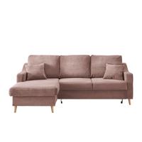 Ecksofa Valentina - Rosa/Naturfarben, Design, Textil (150/228cm) - P & B