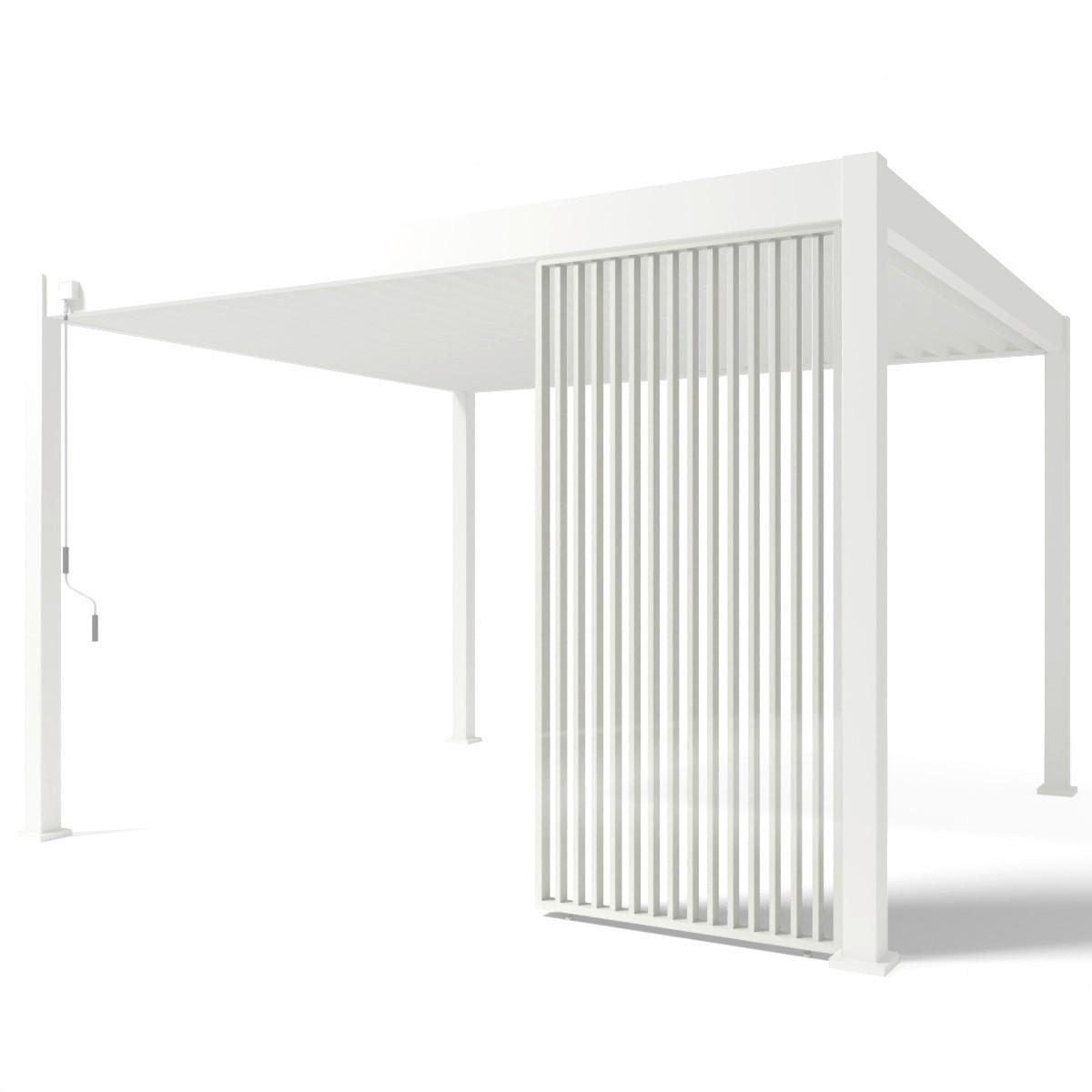 Pergola-Seitenteil Pl-P-V-113-Wss - Weiß Hochglanz, Basics, Metall (113,3/233,5/6,5cm)