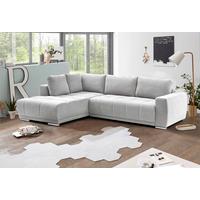 Rozkladacia sedacia súprava Figaro OTM, ľavé prevedenie - sivá/strieborná, Modern, textil/plast (286/87/207cm)