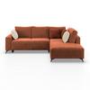 Ecksofa Mit Schlaffunktion Lincoln Kupfer Cord 270x212 Cm - Schwarz/Kupferfarben, MODERN, Textil (270/212cm)
