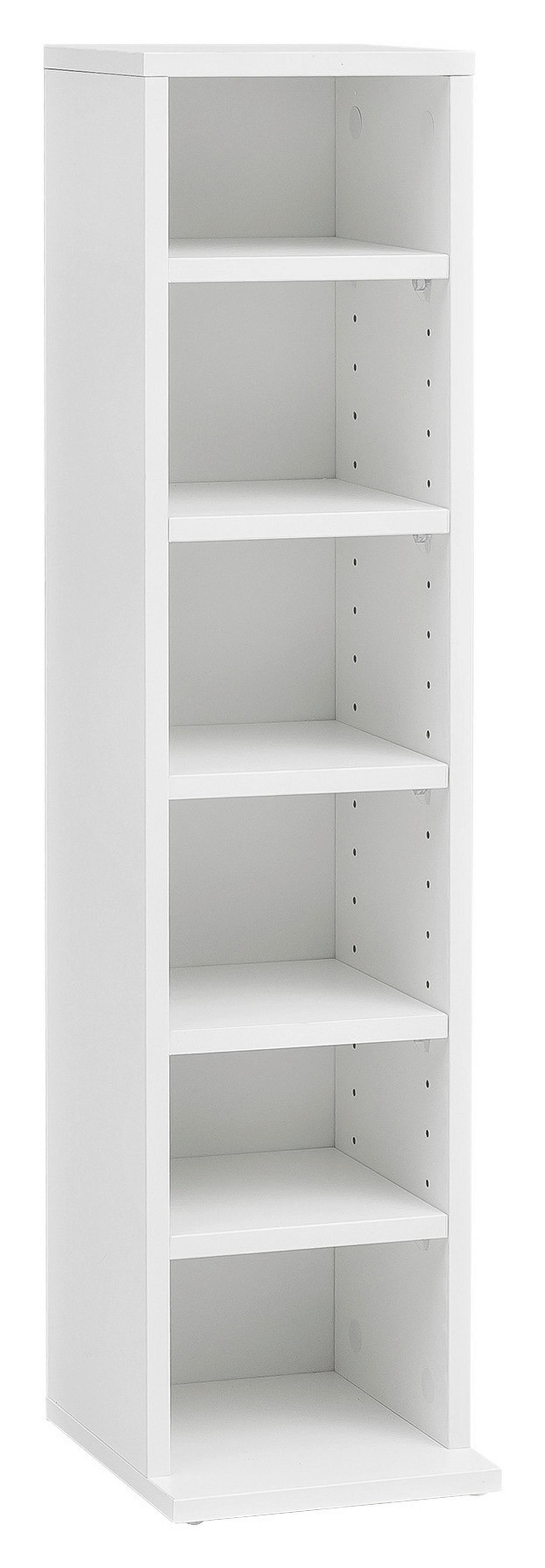 CD-Regál bílý - bílá, Konvenční, kompozitní dřevo (21/90/20cm) - MID.YOU