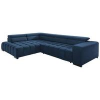 Eckschlafsofa Elias Neu Blau S: 201 Cm - Blau/Schwarz, Design, Textil (201/307cm) - Livetastic