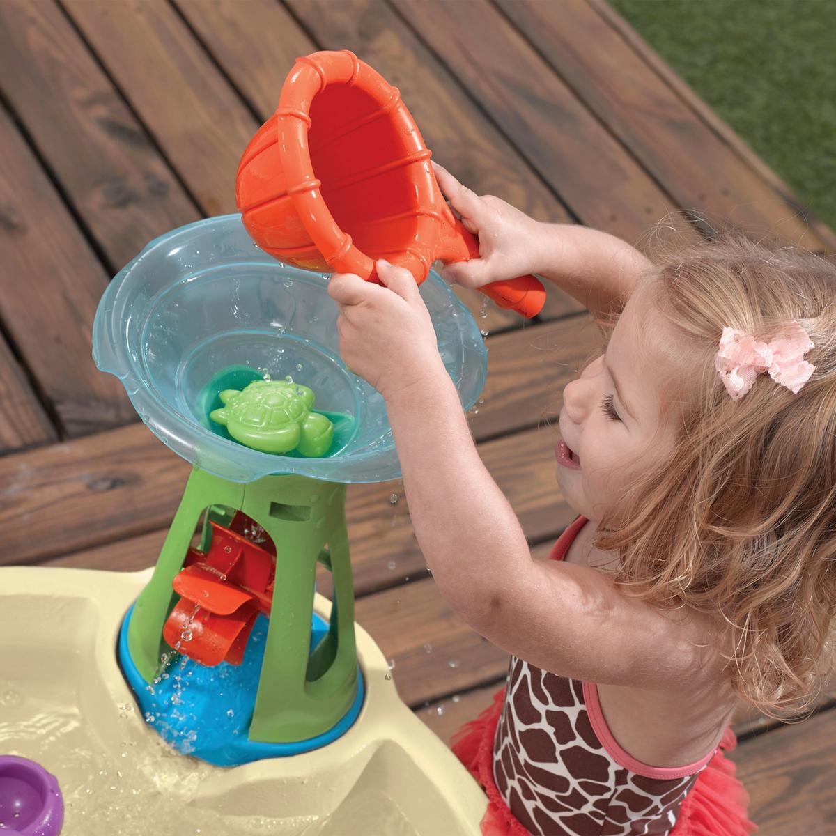 Sand- Und Wassertisch 840199 - Blau/Beige, KONVENTIONELL, Kunststoff (80/72,4/80cm) - Ambia Garden