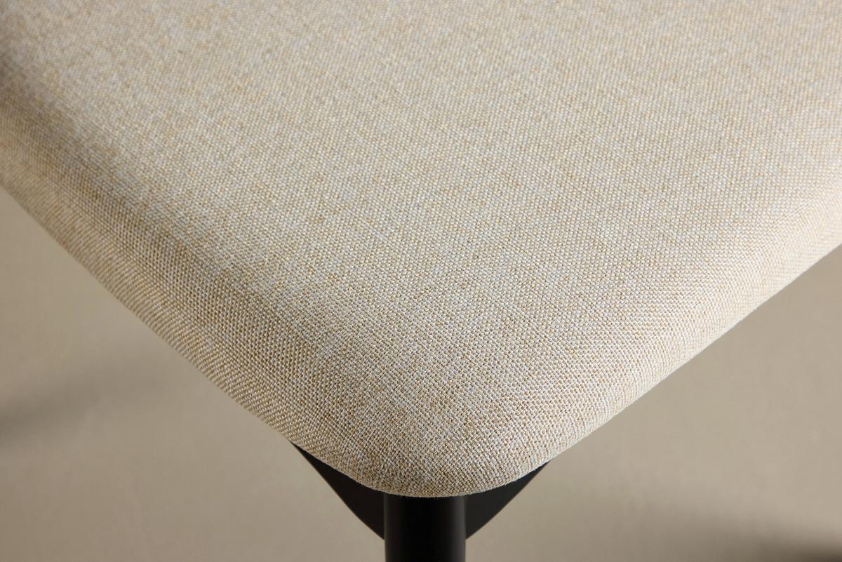 Stuhl Ven Schwarz/Beige B: 47 cm - Beige/Schwarz, MODERN, Holz/Textil (47/80/54cm) - Livetastic
