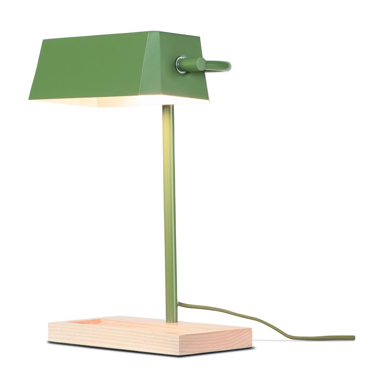 Tischlampe Cambridge Olivgrün - Olivgrün, Basics, Holz/Metall (25/40cm) - It's about Romi