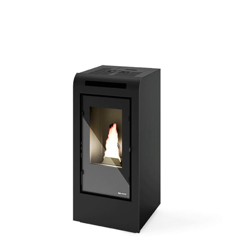 Kaminofen Pelletofen Rosa Schwarz - Schwarz, MODERN, Metall (48/103/50cm)