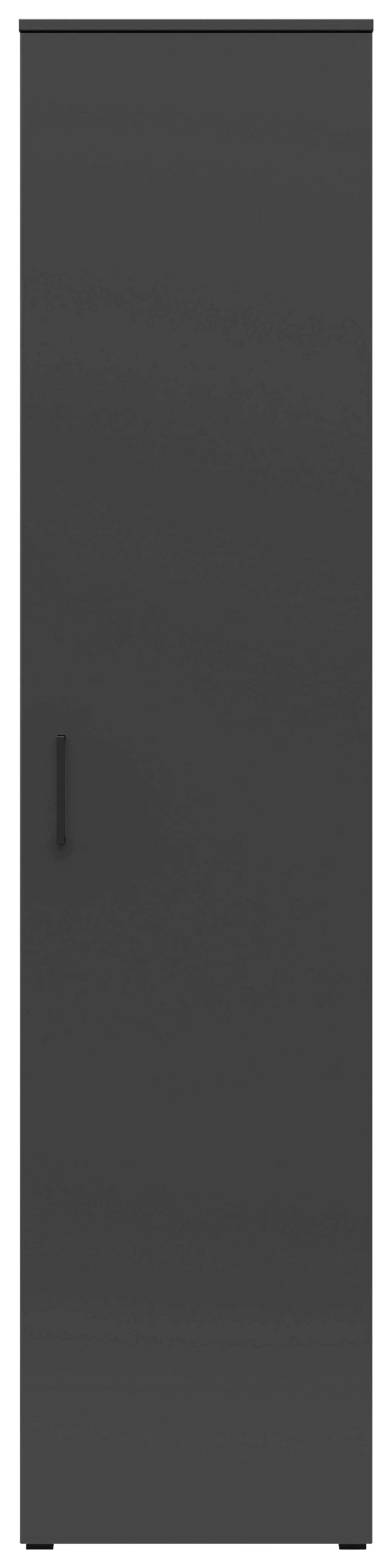 Skříň Cabinet, š: 45 cm - černá/barvy grafitu, Moderní, kompozitní dřevo/plast (45/195/40cm)