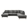 Wohnlandschaft Valentina - Naturfarben/Grau, KONVENTIONELL, Textil (150/301/200cm) - P & B