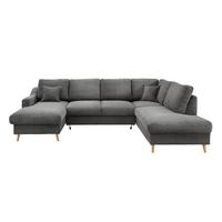 Wohnlandschaft Valentina - Naturfarben/Grau, KONVENTIONELL, Textil (150/301/200cm) - P & B