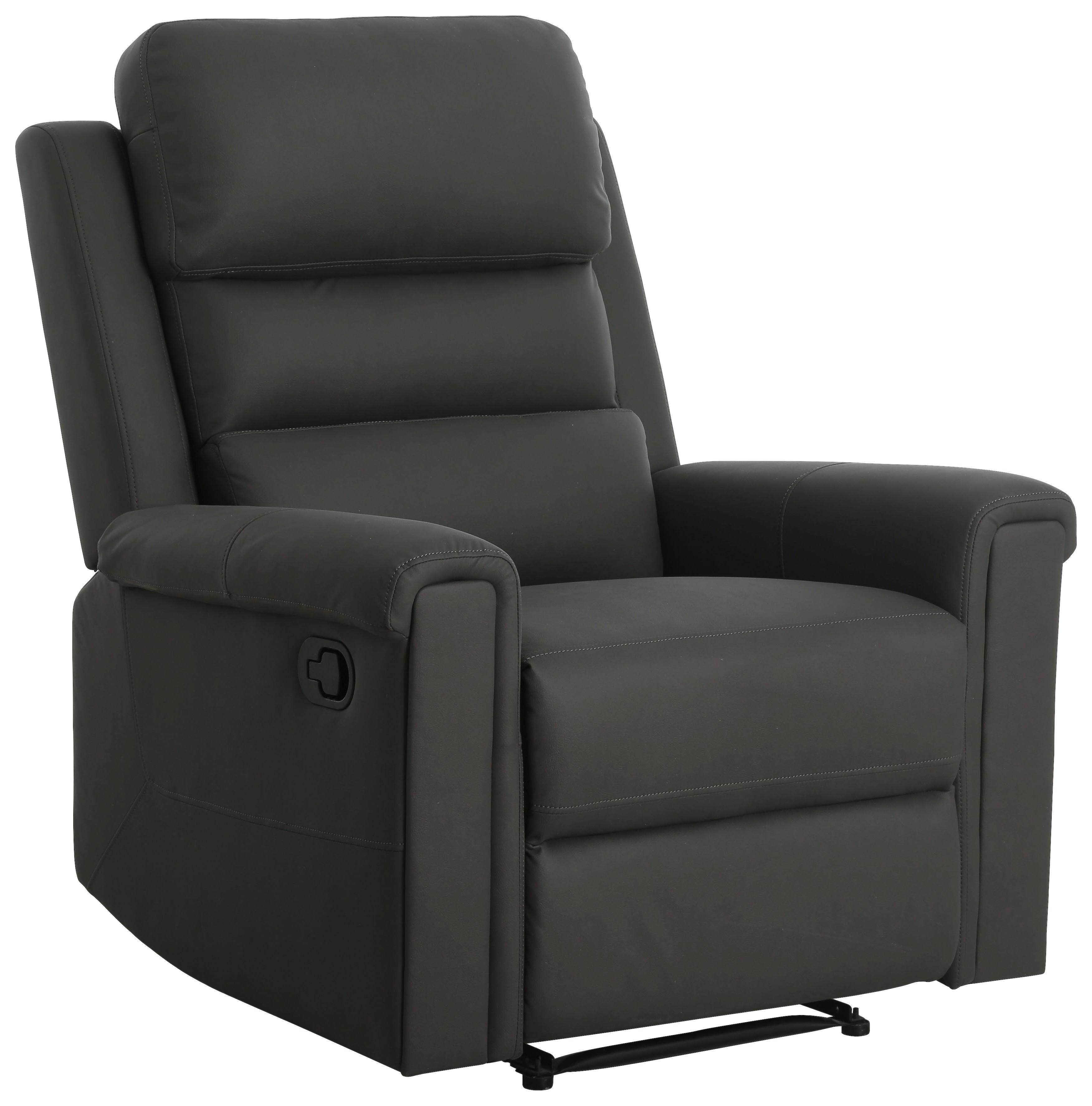 Fernsehsessel Trevo - Dunkelgrau, KONVENTIONELL, Holz/Textil (91/106/94cm) - P & B