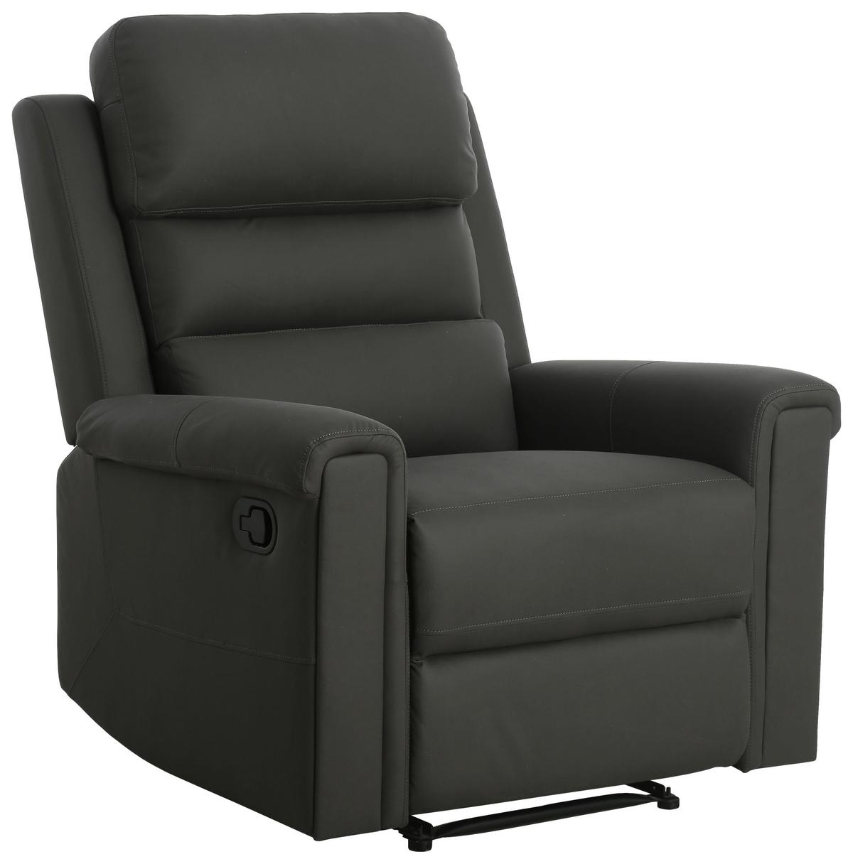 Fernsehsessel Trevo - Dunkelgrau, KONVENTIONELL, Holz/Textil (91/106/94cm) - P & B