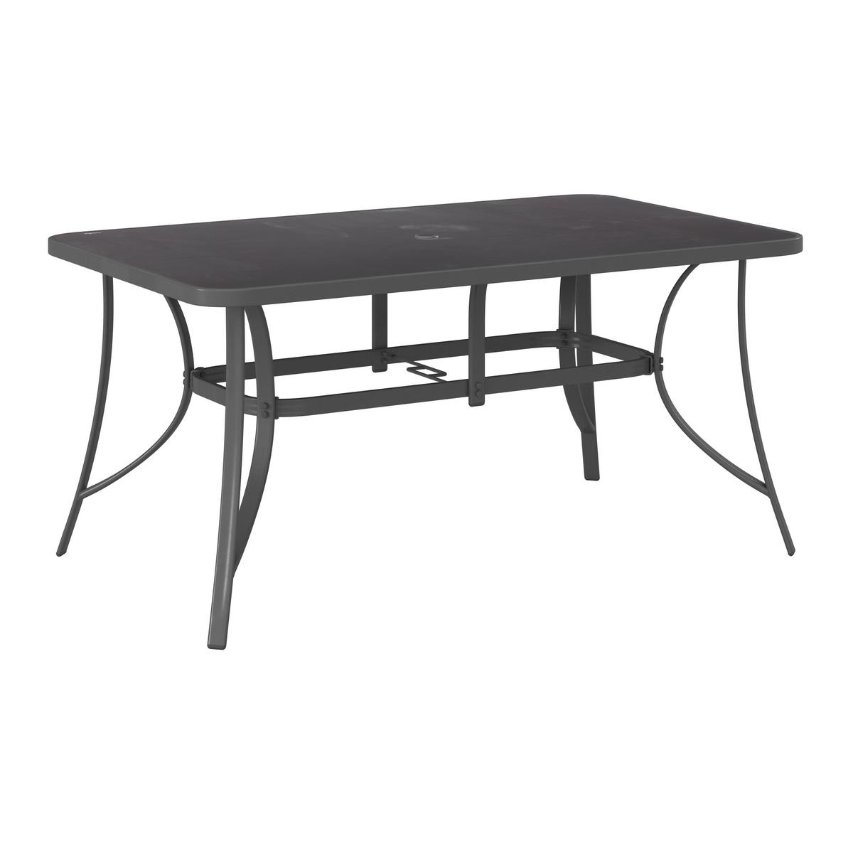 Gartenmöbel Set 8-tlg. Mao Aus Metall/textil/glas - Anthrazit, MODERN, Glas/Textil - Luca Bessoni