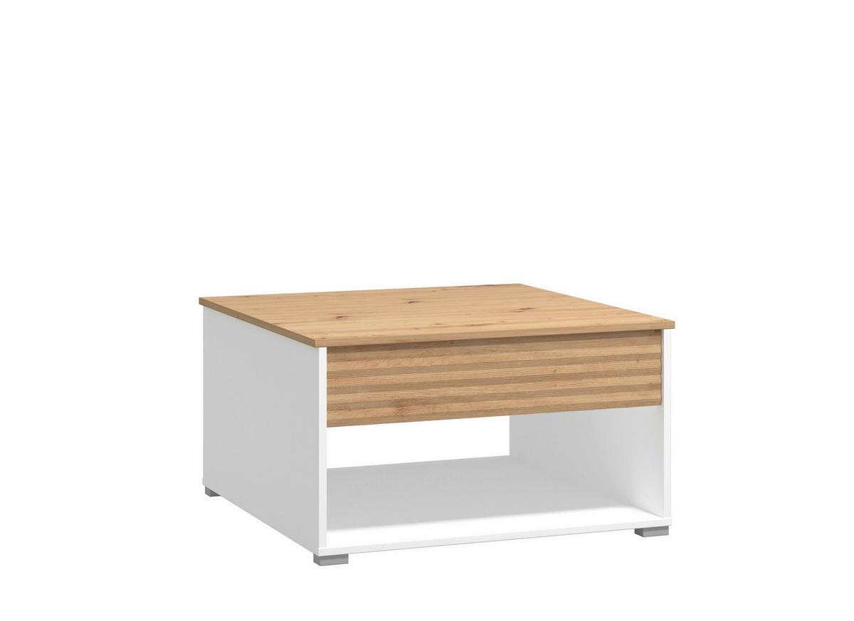 Dohányzóasztal Taranto - fekete/Artisan tölgy, Modern, faalapú anyag (80/45/80cm)