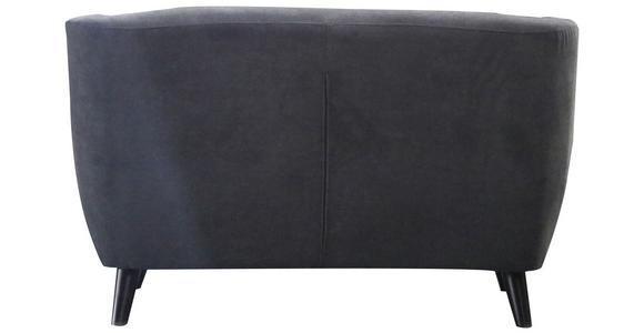 2-Sitzer-Sofa Monaco Dunkelgrau - Dunkelgrau/Schwarz, MODERN, Textil (134/82/80,5cm) - Luca Bessoni